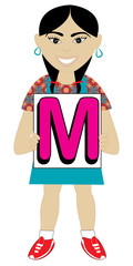 Letter M Girl