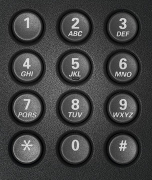 telephone keypad with round buttons