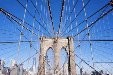 Brooklyn Bridge detail, New York City