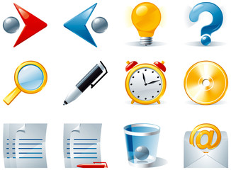 set of color computer icons