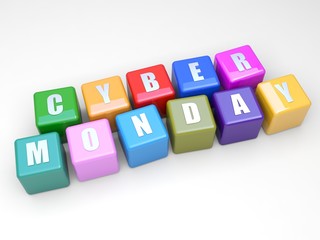 Obraz premium Cyber Monday promotions - colored glossy cubes