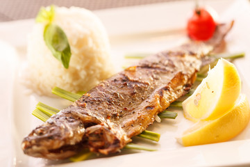 fish with rice