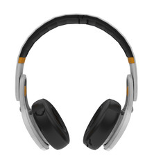 Headphones on a white background