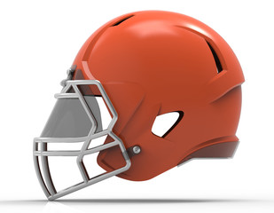 American football helmet isolated on a white background