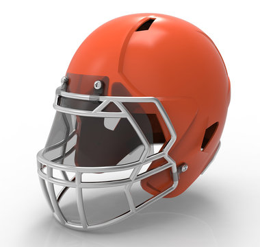 American football helmet isolated on a white background