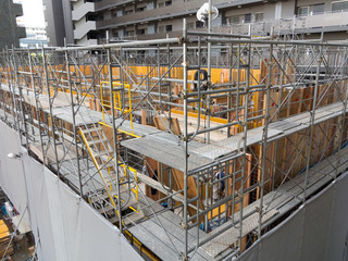 マンションの建設現場