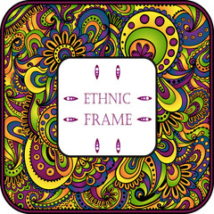 Abstract graphic vector ethnic pattern's border.