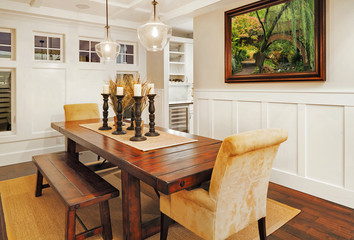 Dining Room in New Luxury Home