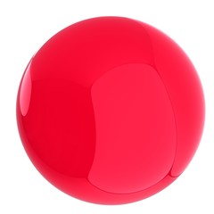 Glossy red sphere