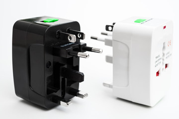 black and white universal adapters