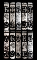 Right and wrong concept