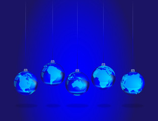 Синие шары континенты