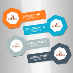 nfographics options banner. Vector illustration.