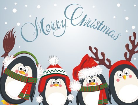 Merry Christmas penguins