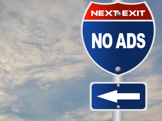 No ads road sign