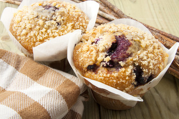 Fresh blueberry muffin