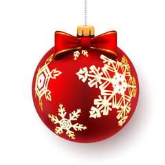 Red christmas ball