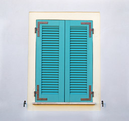 turquoise window