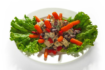 bean salad with chicken
