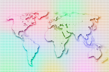 Fototapeta na wymiar Colorful worldmap