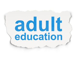 Education concept: Adult Education on Paper background