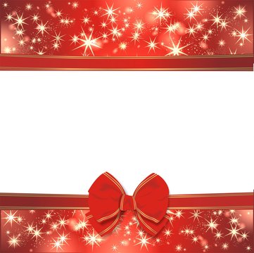 weihnachtlicher Hintergrund mit roter Schleife