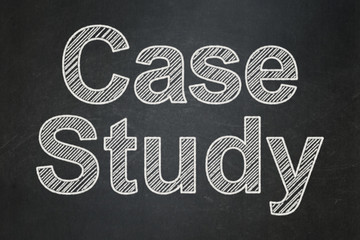 Education concept: Case Study on chalkboard background