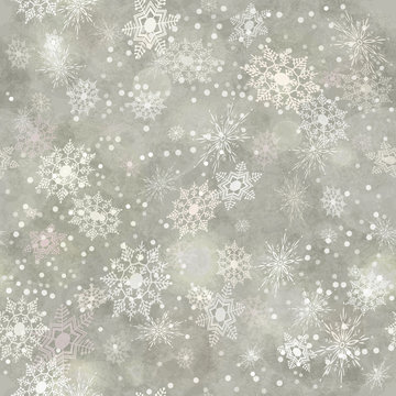 Wrapping Vintage Paper Snowflake Seamless Pattern
