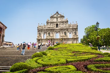 Türaufkleber Macau, Platz vor der St. Paul& 39 s Cathedral © smirno
