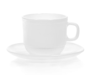 Cup with a saucer close up