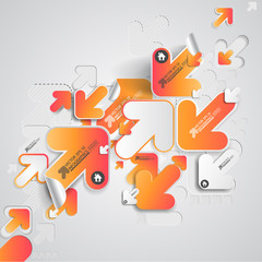 Abstract 3D Paper Infographics