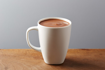 White cup of hot chocolate