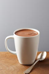 White cup of hot chocolate