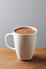 White cup of hot chocolate