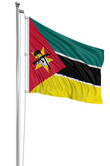 3D flag of Mozambique