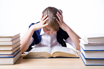 girl reading a book, learning