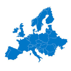 Mapa Europy - obrazy, fototapety, plakaty