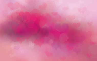 Vector  pink background with hearts.