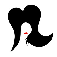 beauty woman color vector illustration