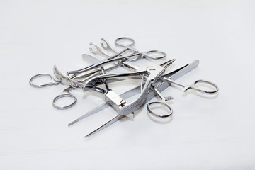 Fototapeta premium Medical tools for a permanent makeup and piercing