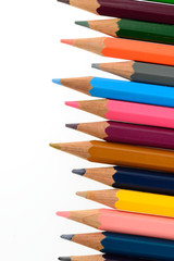 Pastelli isolati su sfondo bianco