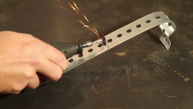 Dremel Metal Cut time lapse, making a custom bracket