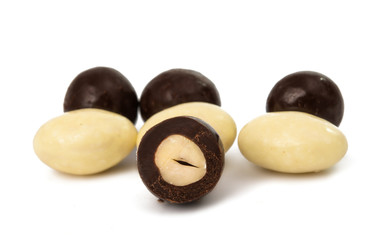 chocolate balls isolated