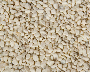 Small white pebbles