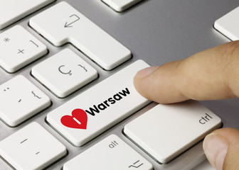I love Warsaw. Keyboard - obrazy, fototapety, plakaty