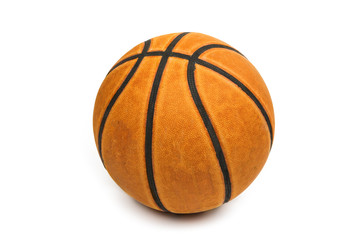 Fototapeta premium old basketball isolated