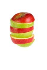 Fototapeta na wymiar Czerwone i zielone jabłka - 03