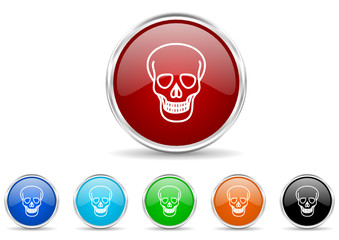 skull icon vector set