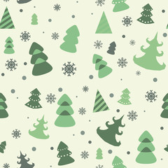 vector seamless pattern of christmas tree