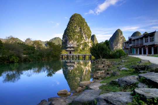 Pavilion in Jingxi, Guangxi, China